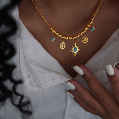 Collar y Pulsera de Turquesa: Vitalidad y Armonía en Cada Detalle