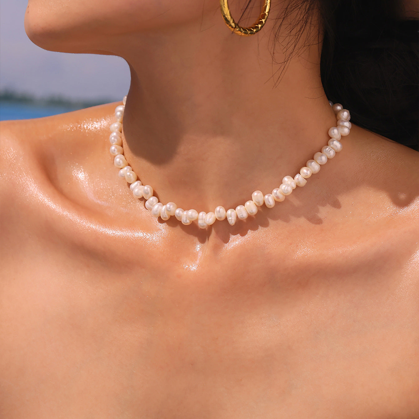 Collar Perla Barroca: Amuleto de la Sabiduría y la Calma