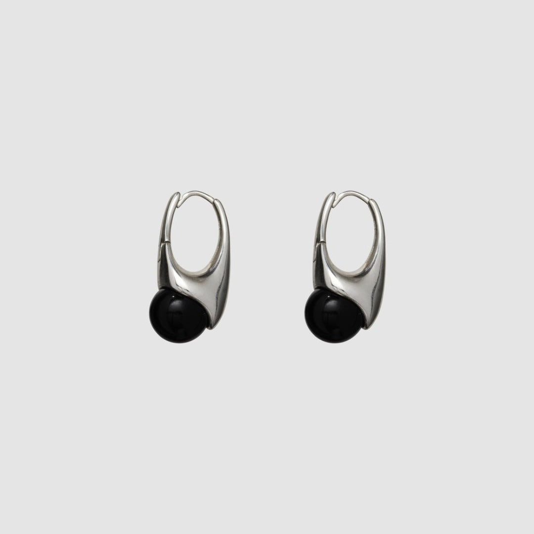 Protección y Elegancia: Pendientes de Obsidiana Negra para Mujer