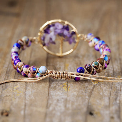 Pulsera Árbol de la Vida con Amatista