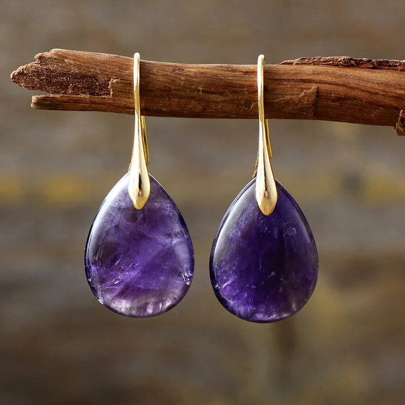 Pendientes de Amatista Natural: Armonía y Elegancia en Cada Detalle