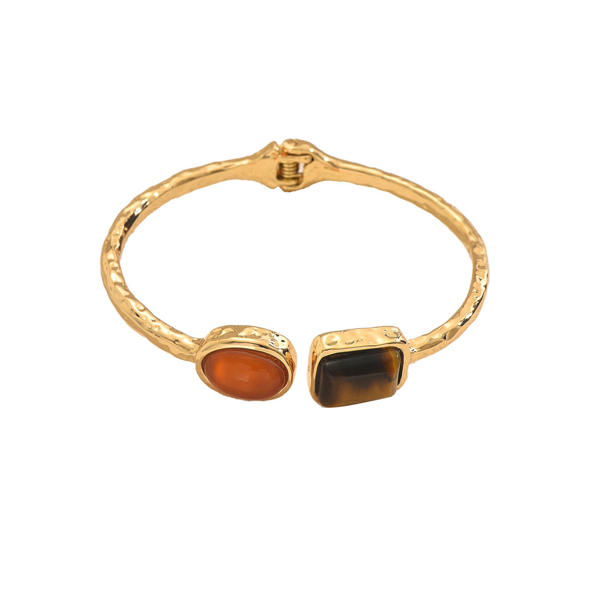 Fuerza y Protección: Pulsera de Cornalina y Ojo de Tigre Mujer