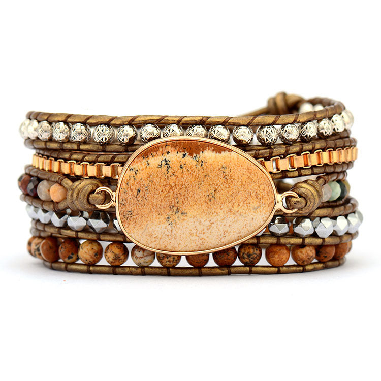 Pulsera de Cuero y Cornalina: Energía, Protección y Estilo Natural