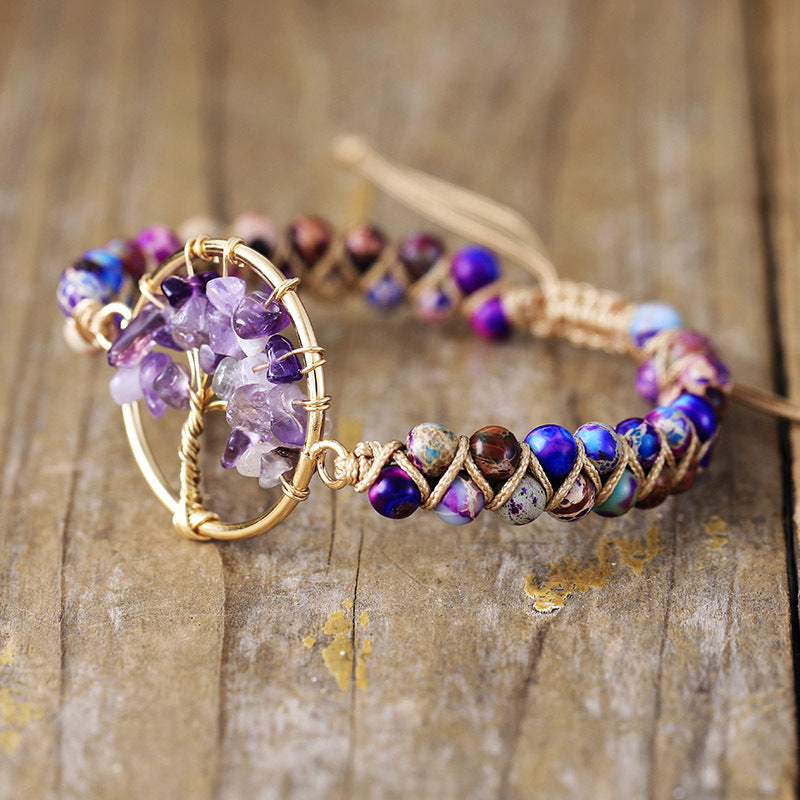 Pulsera Árbol de la Vida con Amatista