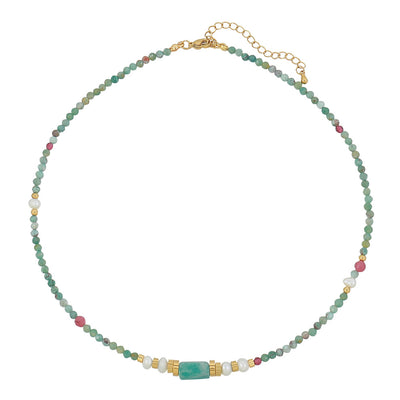 Collar de Energía y Armonía: Turmalina natural y diseño bohemio
