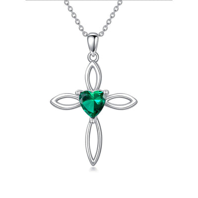 Collar trébol de cuatro hojas con aventurina verde en plata 925, símbolo de suerte y armonía natural