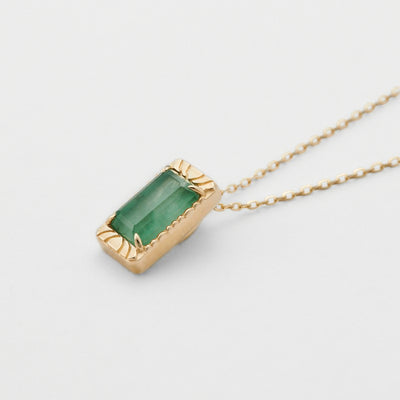 Collar de Plata S925 con Cuarzo Retro y Colgante de Esmeralda Desmontable: Elegancia y Energía Espiritual