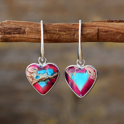 Pendientes de piedra multicolor: energía positiva y alegría en tu día