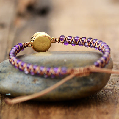 Pulsera Espiritual de Amatista y Ópalo