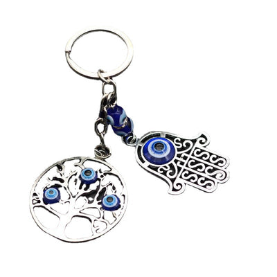 Llavero Árbol de la Vida y Ojo Azul Zen – Protección, Energía y Buena Suerte