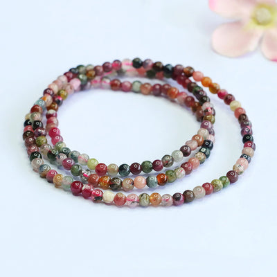 Equilibra tu energía: Pulsera multicircular de turmalina natural