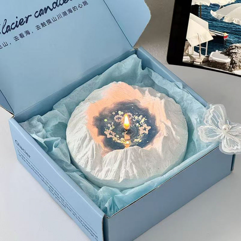 Vela Perfumada de Cristal Glaciar – Amor, Fragancia y Energía Positiva
