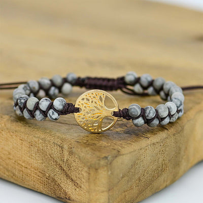 Pulsera Árbol de la Vida con Howlita