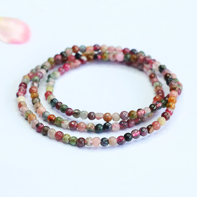 Equilibra tu energía: Pulsera multicircular de turmalina natural