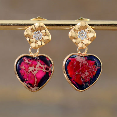 Amor y Energía: Pendientes de Imperial Stone Corazón