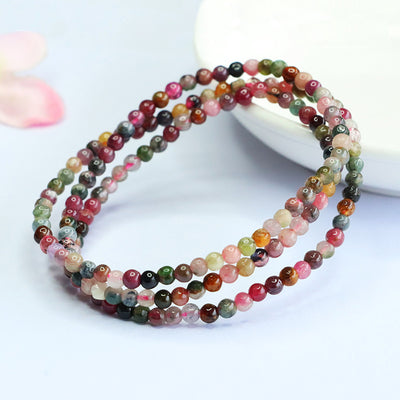 Equilibra tu energía: Pulsera multicircular de turmalina natural