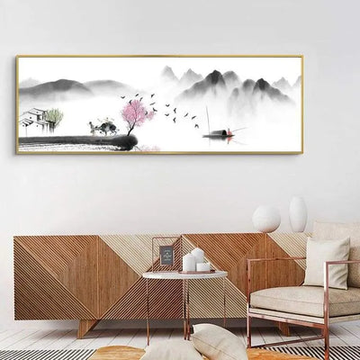 Pintura zen 'inspiración china'.