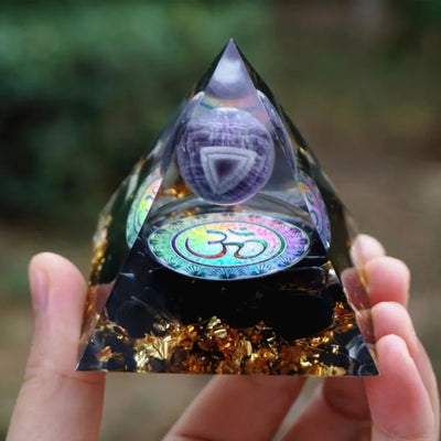 Pirámide de Orgonita y Obsidiana de 10cm