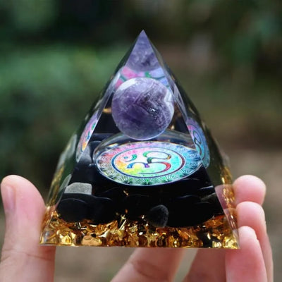Pirámide de Orgonita y Obsidiana de 10cm