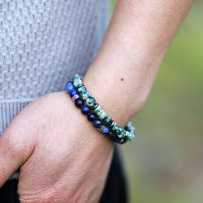 Pulsera Artesanal de Piedras Naturales – Elegancia y Energía Positiva para Hombres