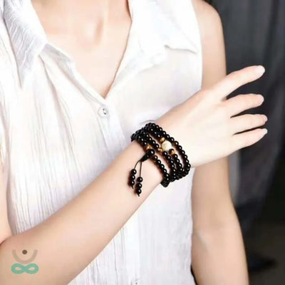 Pulsera Budista Mala con Dragón Fluorescente – Protección, Energía y Prosperidad