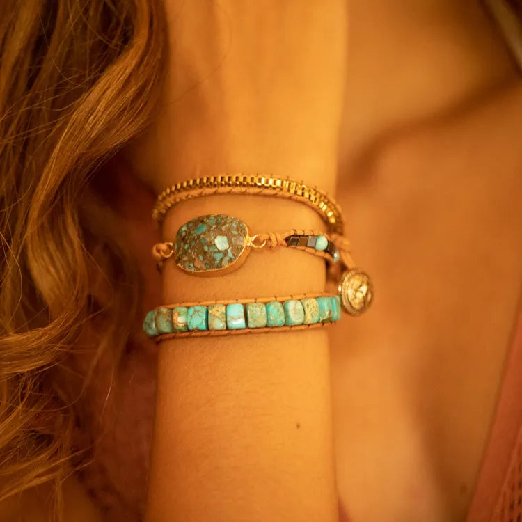 Pulsera Calmante de Turquesa – Serenidad y Protección Siempre Contigo
