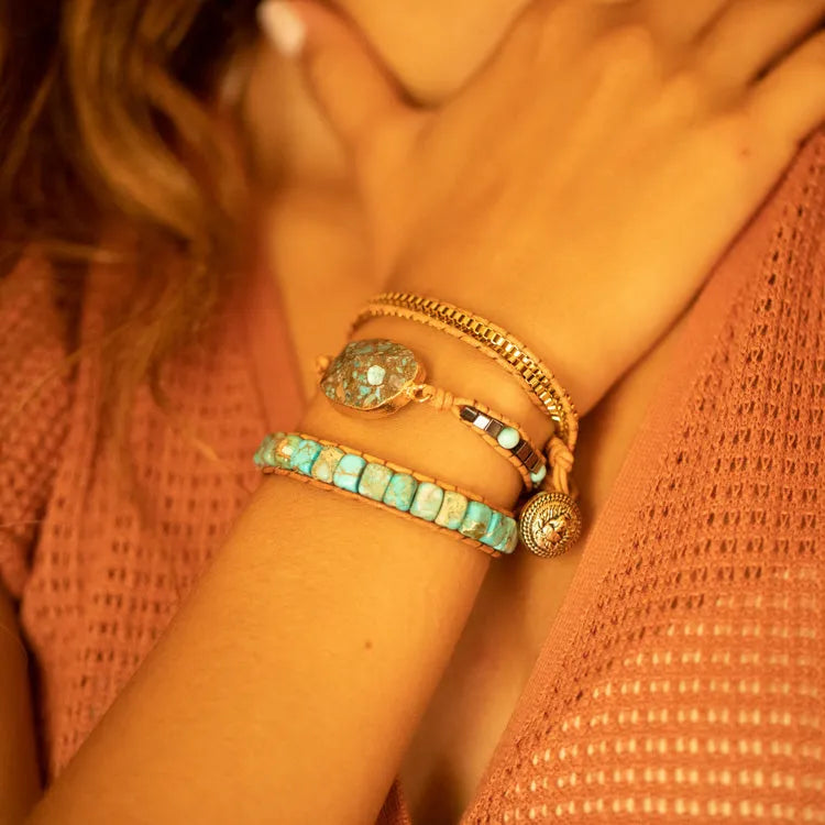 Pulsera Calmante de Turquesa – Serenidad y Protección Siempre Contigo