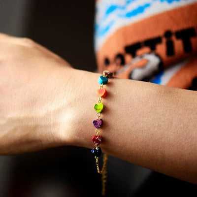 Pulsera Corazón Espiritual 7 Chakras – Armonía y Elegancia Energética
