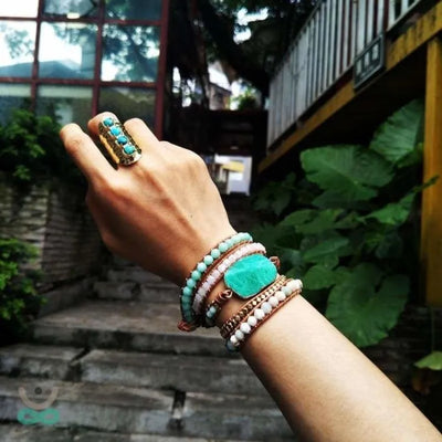 Pulsera "alegría" en amazonita