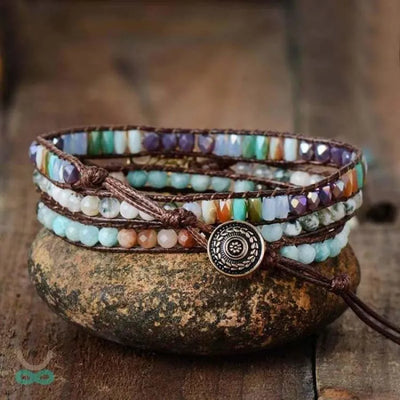 Pulsera árbol de la vida en piedra mixta