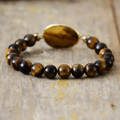 Pulsera artesanal de ojo de tigre: poder y protección personal