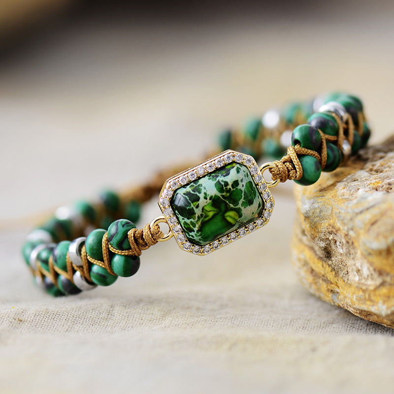 Pulsera de Amistad de Ágata Natural – Armonía y Elegancia Artesanal