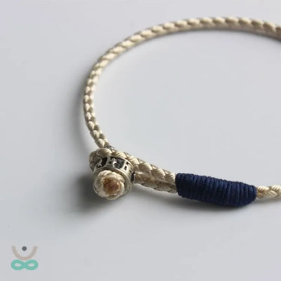 Pulsera de amuleto de la suerte tejida a mano "kabbalah" tibetana