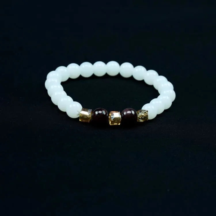 Pulsera de jade blanco "alegría y armonía"