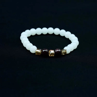 Pulsera de jade blanco "alegría y armonía"