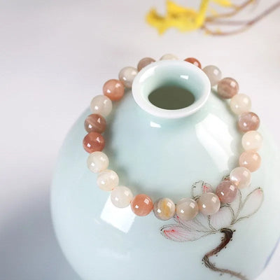 Pulsera de piedra lunar de color natural