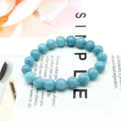 Pulsera de piedra natural y aguamarina