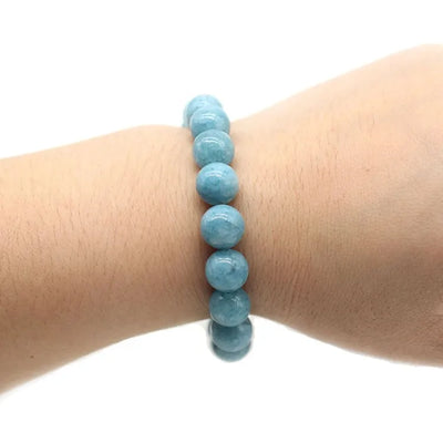 Pulsera de piedra natural y aguamarina