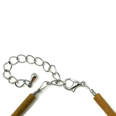 Pulsera sencilla de madera de avellano y amazonita