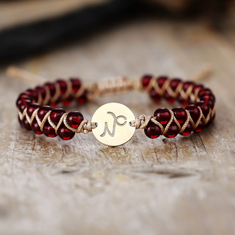 Pulseras de Pareja Tejidas a Mano con Piedras Naturales – Unión Cósmica