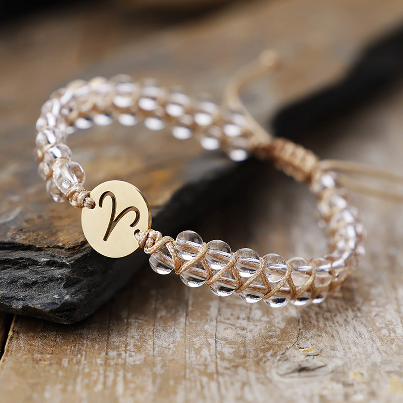 Pulseras de Pareja Tejidas a Mano con Piedras Naturales – Unión Cósmica