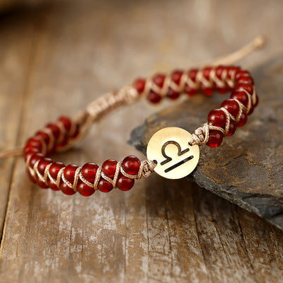 Pulseras de Pareja Tejidas a Mano con Piedras Naturales de Constelaciones – Unión Celestial