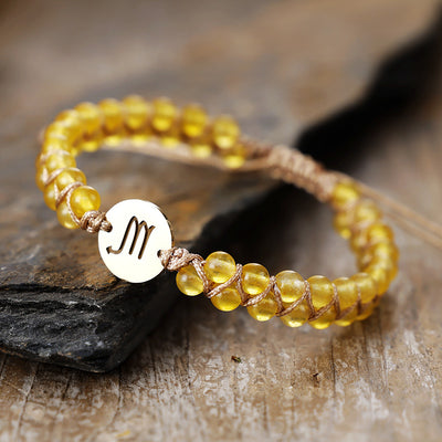 Pulseras de Pareja Tejidas a Mano con Piedras Naturales de Constelaciones – Unión Celestial