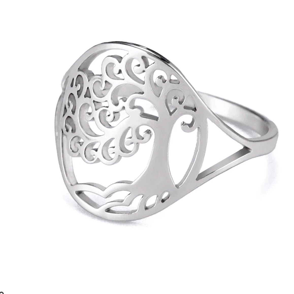 Anillo Árbol de la Vida en Acero Inoxidable – Energía, Unión y Crecimiento Interior