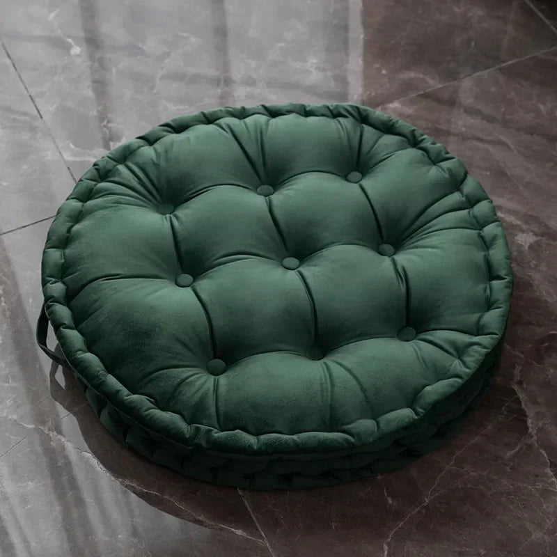Tatami Redondo de Terciopelo Liso 60x60 cm