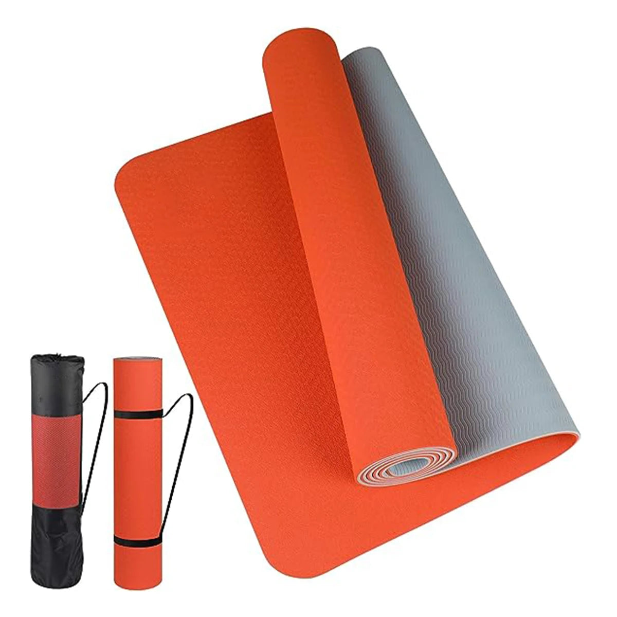 Esterilla de Yoga TPE Antideslizante Naranja
