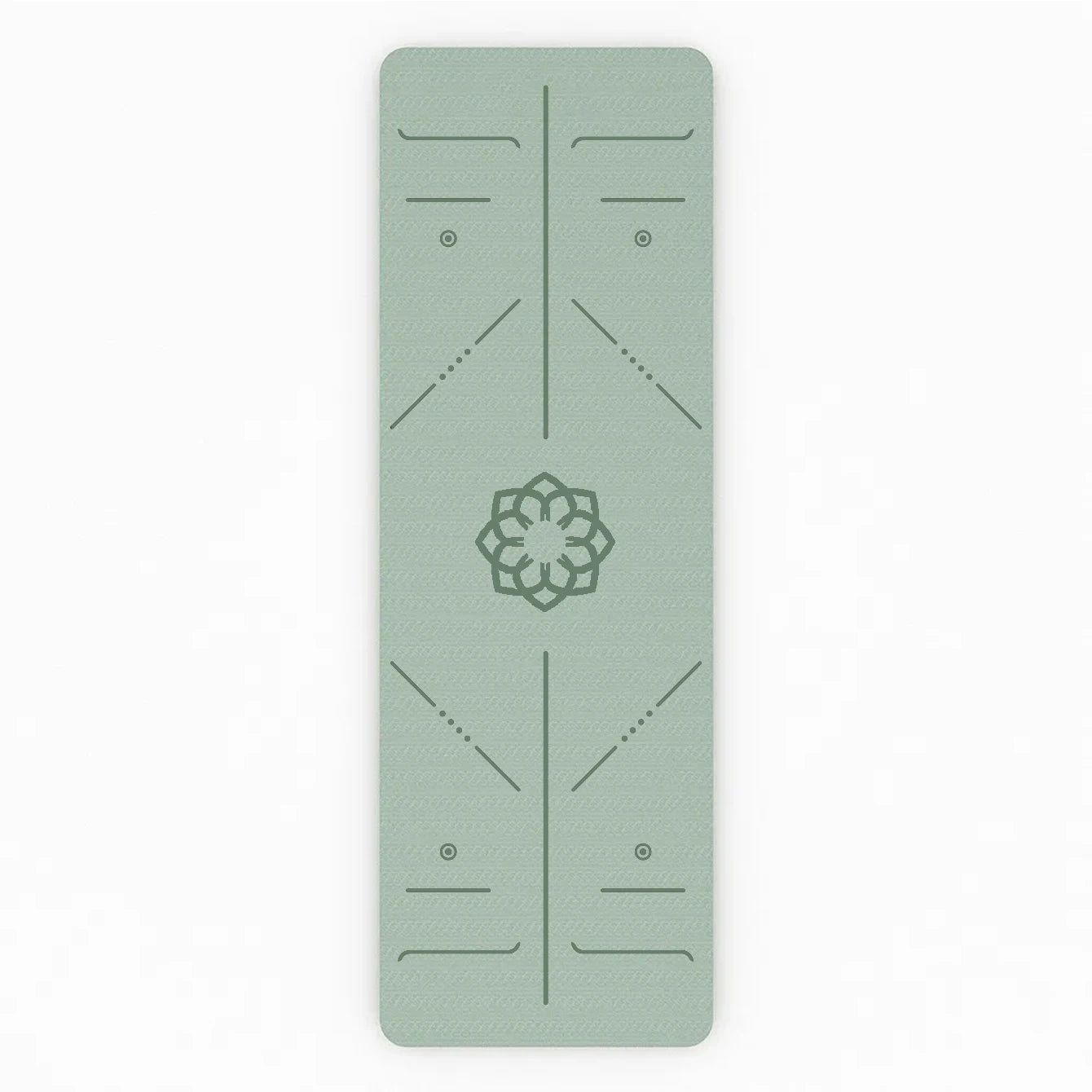 Esterilla de Yoga Verde con Flor de Loto