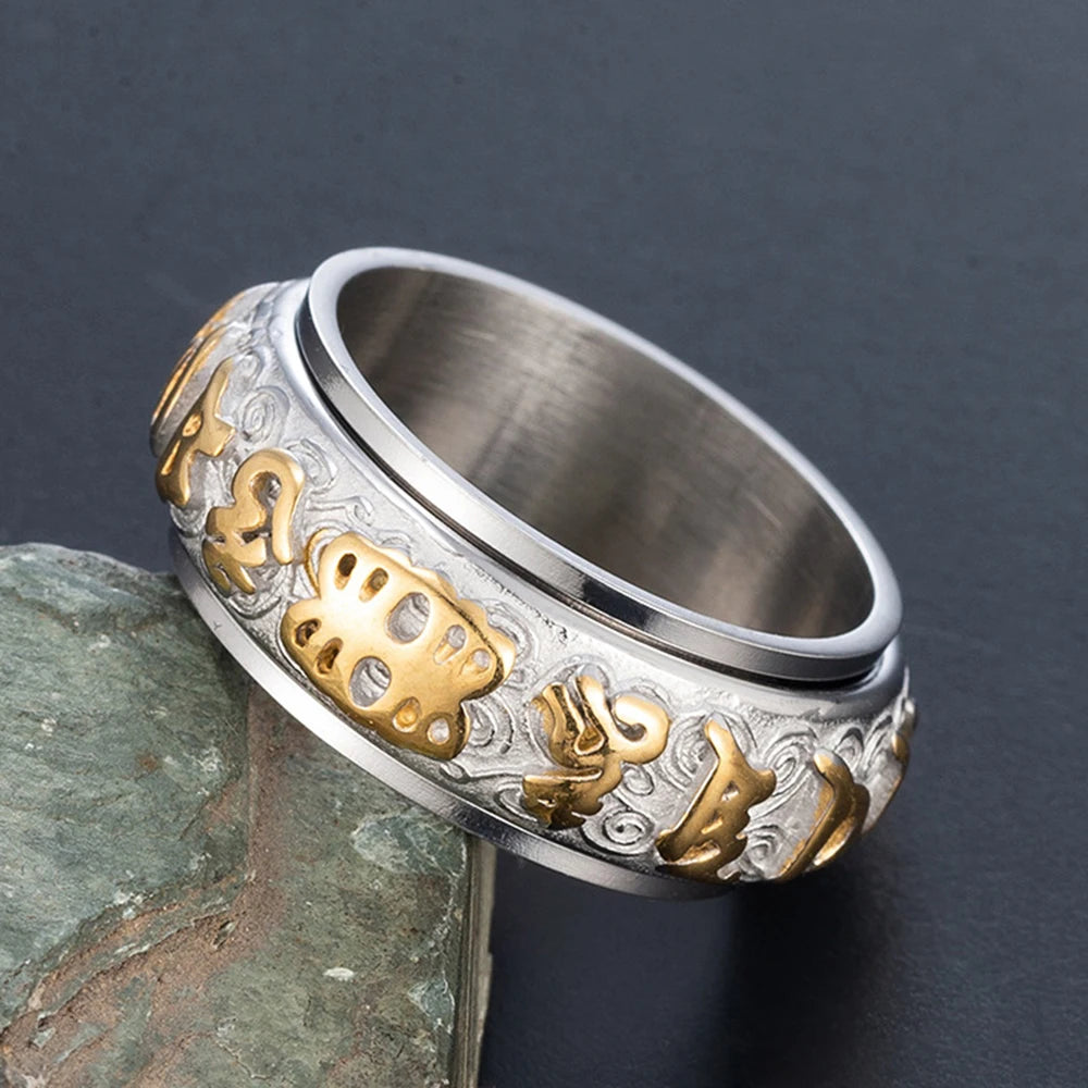 Anillo Giratorio de la Rueda de Oración Tibetana: El Mantra que Calma tu Espíritu