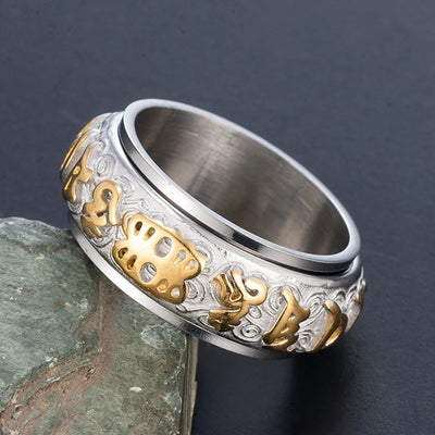 Anillo Giratorio de la Rueda de Oración Tibetana: El Mantra que Calma tu Espíritu