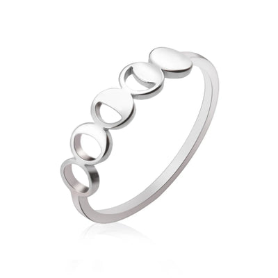 Anillo Luna Llena en Acero Inoxidable – Elegancia, Energía y Armonía